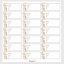 Waterverf Ananas Gast Adresetiketten