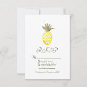 Waterverf Ananas Geometrische Oasis Faux Folie Kaart (Voorkant)