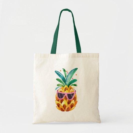 Waterverf Ananas Illustratie Tote Bag (Voorkant)