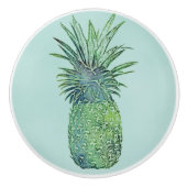Waterverf ananas keramische knop (Voorkant)