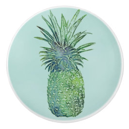 Waterverf ananas keramische knop