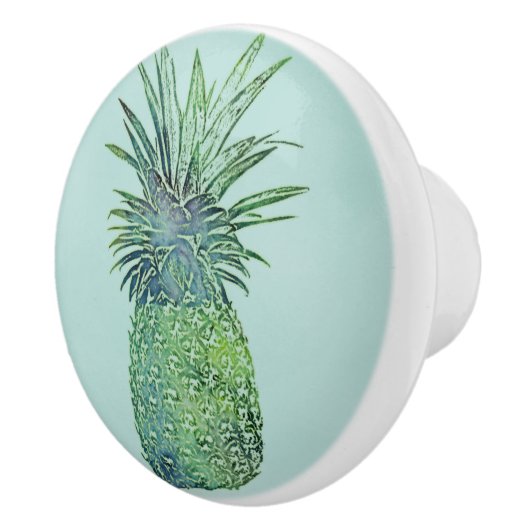 Waterverf ananas keramische knop (Rechts)