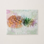 Waterverf ananas legpuzzel (Horizontaal)
