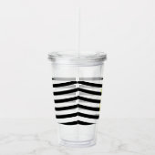 Waterverf Ananas Lint Strepen Monogram Acryl Drinkbeker (Rechts)