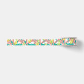 Waterverf Ananas Luau Multicolor Tropisch Grosgrain Lint (Voorkant)
