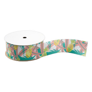 Waterverf Ananas Luau Multicolor Tropisch Grosgrain Lint