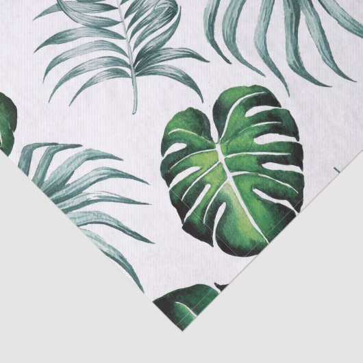 Waterverf ananas met groen lederen patroon tissuepapier (Detail)