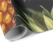 Waterverf Ananas Naadloos Patroon Cadeaupapier (Rol Hoek)