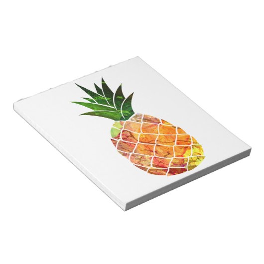 Waterverf ananas notitieblok (Schuin)