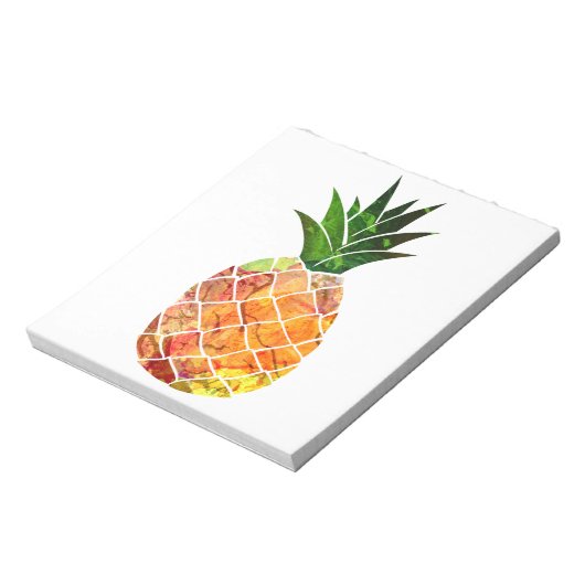 Waterverf ananas notitieblok (Linkerzijde)