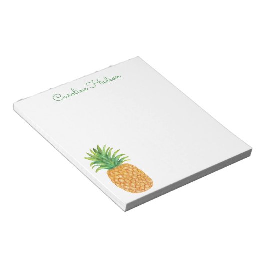 Waterverf ananas notitieblok (Schuin)