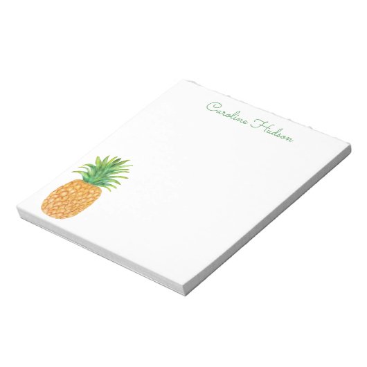 Waterverf ananas notitieblok (Linkerzijde)
