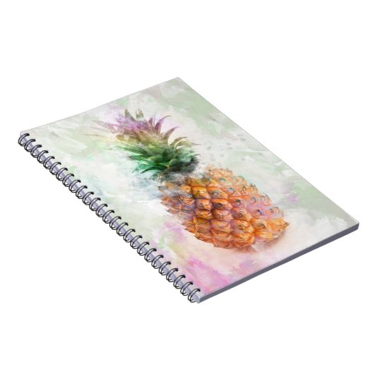 Waterverf ananas notitieboek (Rechterzijde)