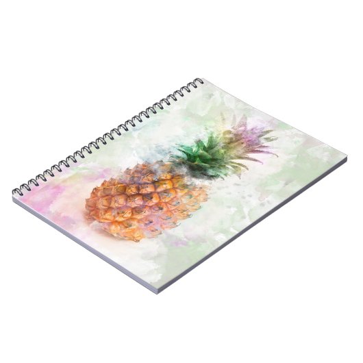 Waterverf ananas notitieboek (Linkerzijde)