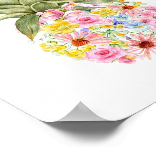 Waterverf Ananas Nursery Poster (Hoek)