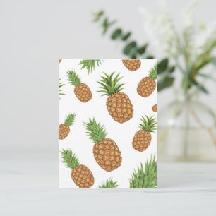 Waterverf ananas patroon 1 feestdagenkaart
