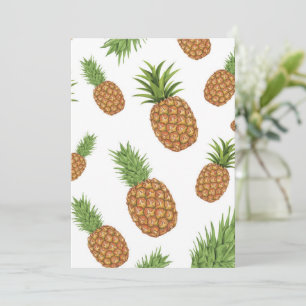 Waterverf ananas patroon 1 kaart