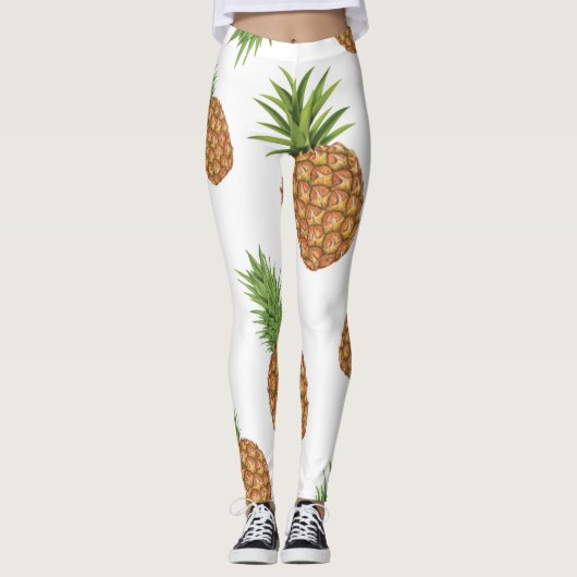 Waterverf ananas patroon 1 leggings (Voorkant)