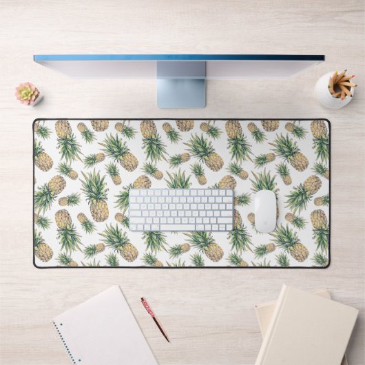 Waterverf Ananas Patroon 2 Bureaumat (Kantoor 1)