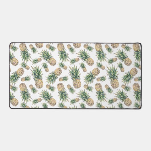 Waterverf Ananas Patroon 2 Bureaumat (Voorkant)