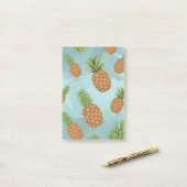 Waterverf ananas patroon 2 post-it® notes (Op bureau)