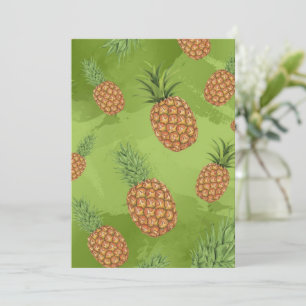 Waterverf ananas patroon 4 bedankkaart