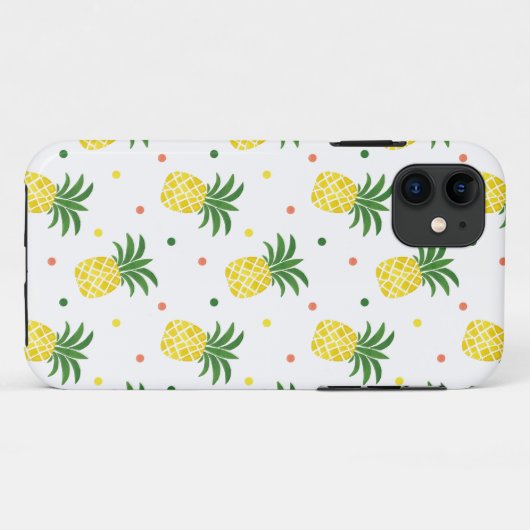waterverf ananas patroon Case-Mate iPhone case (Achterkant (horizontaal))