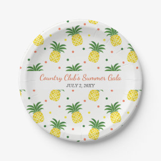 waterverf ananas patroon papieren bordje
