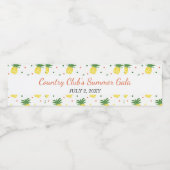 waterverf ananas patroon waterfles etiket (Enkel label)