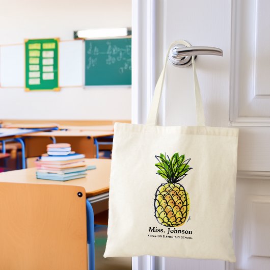 Waterverf Ananas Persoonlijke Leraar Tote Bag