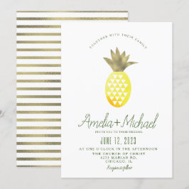Waterverf Ananas Pina Tropic Nepfolie Bruiloft Kaart