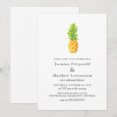 Waterverf Ananas repetitie diner Kaart (Voorkant / Achterkant)