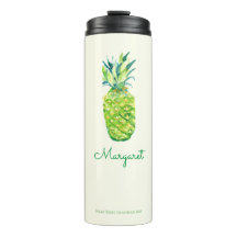 Waterverf Ananas Schattige Artistiek Tropisch Frui