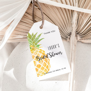 Waterverf ananas Stencil   VRIJGEZELLENFEEST Cadeaulabel