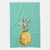 Waterverf Ananas Summer Tropical Blue Theedoek (Verticaal)