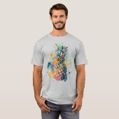 Waterverf ananas t-shirt (Voorkant volledig)