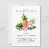 Waterverf Ananas Tropisch Proefdiner Kaart (Voorkant)