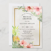 Waterverf ananas tropisch Vrijgezellenfeest Kaart (Voorkant)