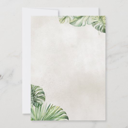 Waterverf ananas tropisch Vrijgezellenfeest Kaart (Achterkant)