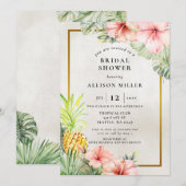 Waterverf ananas tropisch Vrijgezellenfeest Kaart (Voorkant / Achterkant)