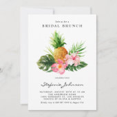 Waterverf Ananas Tropische Bruiloftsbrunch Kaart (Voorkant)