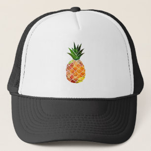 Waterverf ananas trucker pet