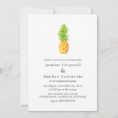 Waterverf Ananas Verlovingsfeest Kaart (Voorkant)