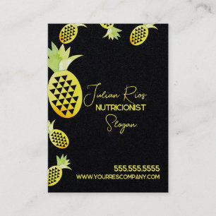 Waterverf Ananas Voedingsdeskundige Fruit Visitekaartje