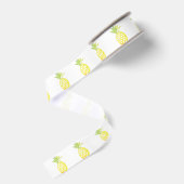 Waterverf Ananassen Grosgrain Lint (Achterkant)