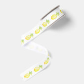 Waterverf Ananassen Luau Grosgrain Lint (Achterkant)