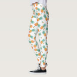 Waterverf ananassen Patroon op wit Leggings<br><div class="desc">Het ananassolpatroon van de waterverf op witte leggings.</div>
