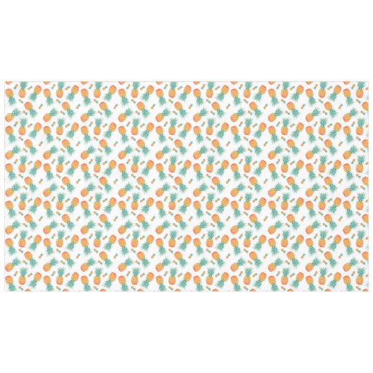 Waterverf ananassen Patroon op wit Tafelkleed (Voorkant (Horizontaal))