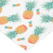 Waterverf ananassen Patroon op wit Tafelkleed (Gekanteld)
