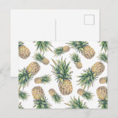 Waterverf ananasslepatroon briefkaart (Voorkant / Achterkant)